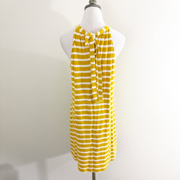 NWT Stitch Fix Market & Spruce Yellow/White Stripe Swing Dress Large Sleeveless - Picture 4 of 6